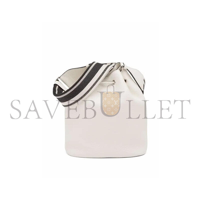 Pra*a leather bucket shoulder bag crossbody bag regular 1be060 (25*20*14cm)